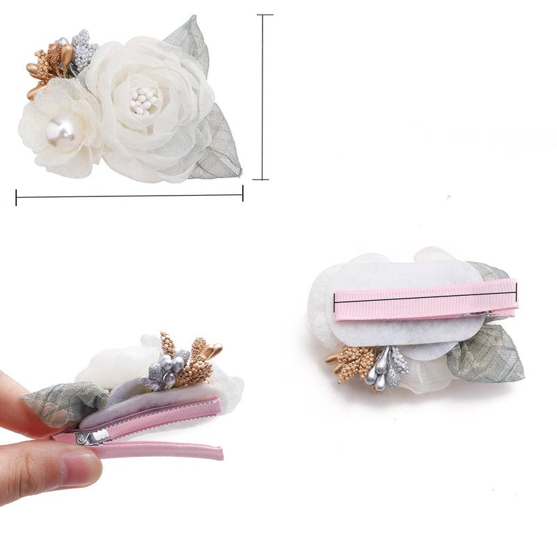 BFNAAgirl Flower Hair Clip BFNAAgirl Baby Girl Hair Bows Exquisite Hair Accessories Alligator Clips for Infants Toddlers Teen Kids Gift 3pcs/set - Image 4